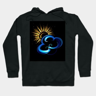 Glowing sun and cloud Hoodie